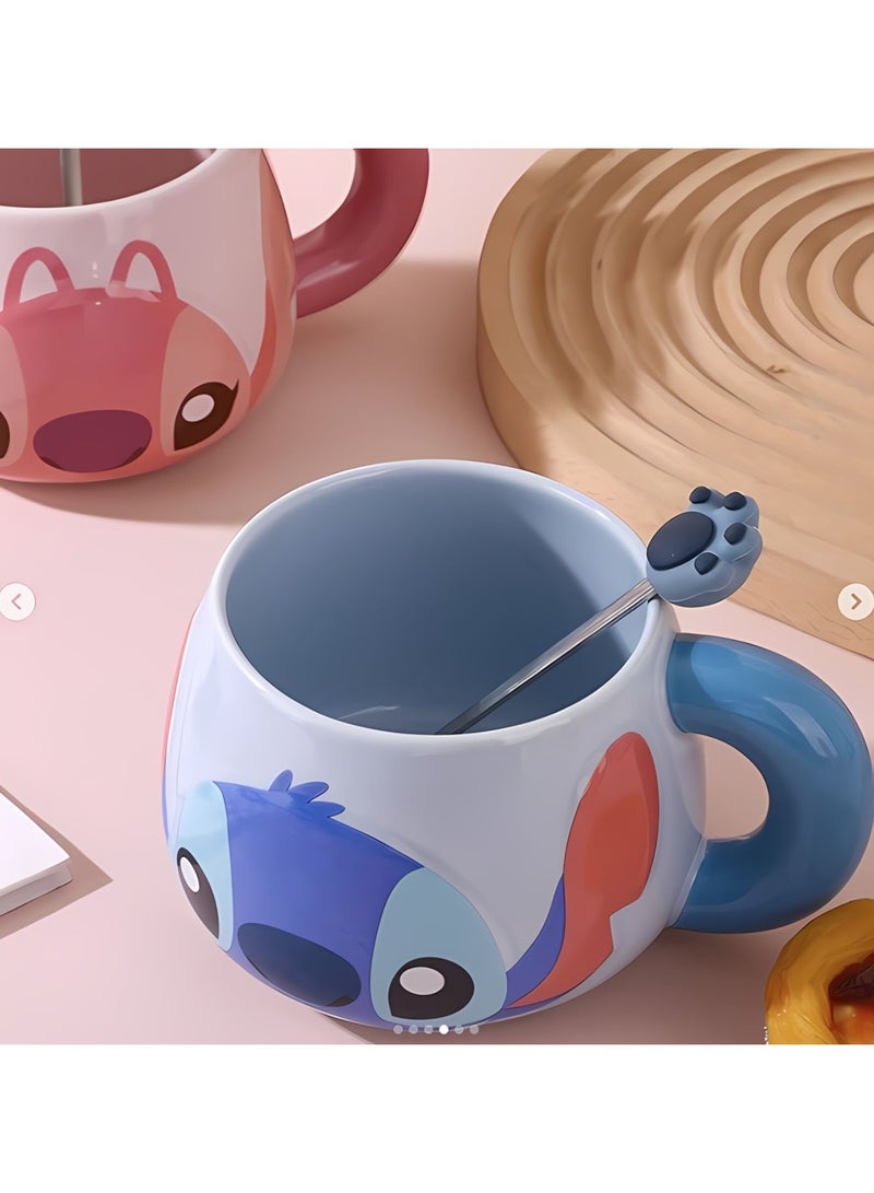 Disney Adorable Stitch Ceramic Mug - Unique Design, High-Quality Material, Perfect Gift for Friends & Family 450ml - Image 2