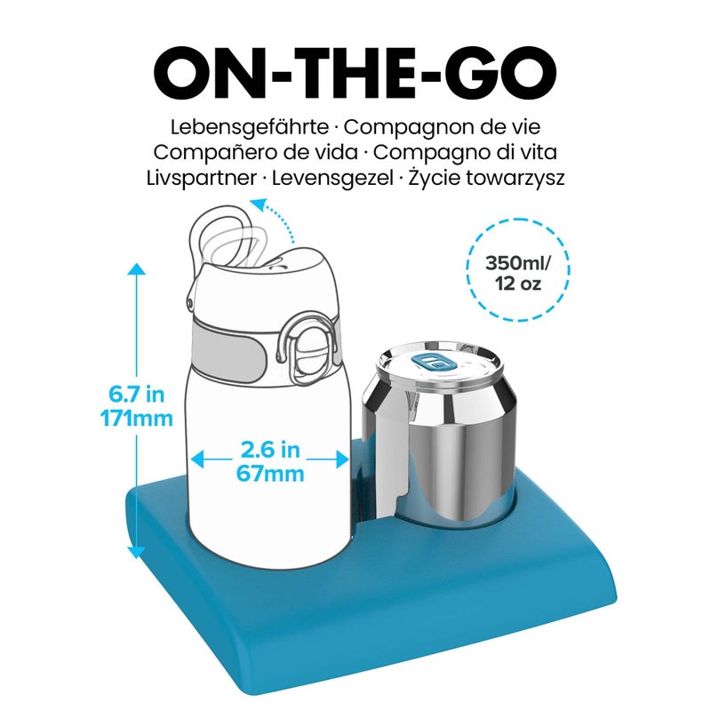 ion8 Ion8 Sport Water Bottle- Leakproof and BPA-free Water Bottle - Fits in Lunch Boxes  Handbags  Car Cup Holders  Backpacks and Bike Holders  12 oz / 350 ml (Pack of 1) - OneTouch 2.0 - Black 2.0  - Image 5