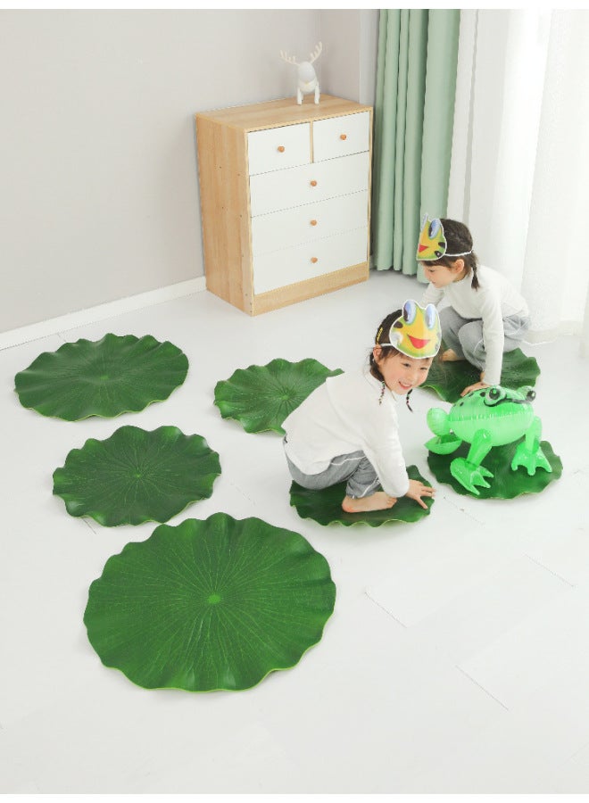 Foam Lotus Leaf Mat Children Frog Jumping Props Kindergarten Sensory Training Equipment Body Intelligent Outdoor Sports Game-Color:Thick Lotus Leaf Pad 60cm One Piece  - Image 3
