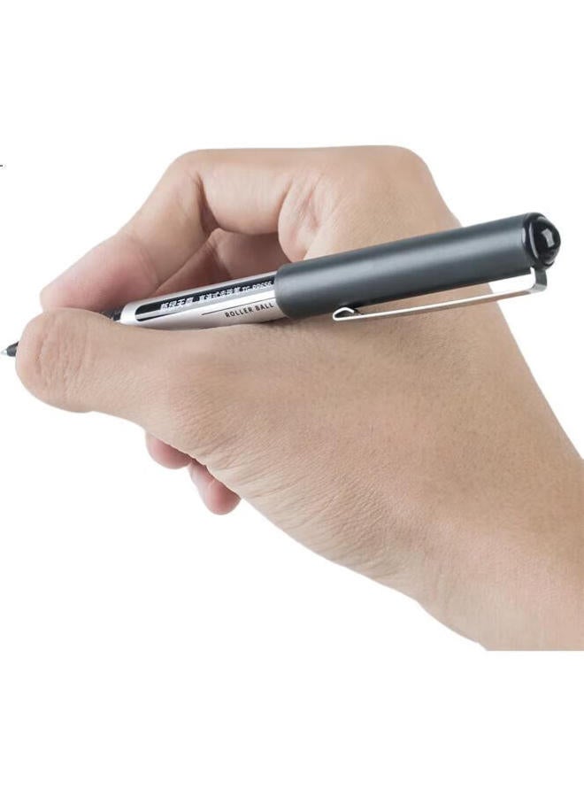 Tango Gel Pen, 0.5Mm Bullet Tip, 12-Pack, Direct Liquid Rollerball Pen, Black, Water-Based Ink, High-End Business Quick-Drying Office Supplies - Image 1