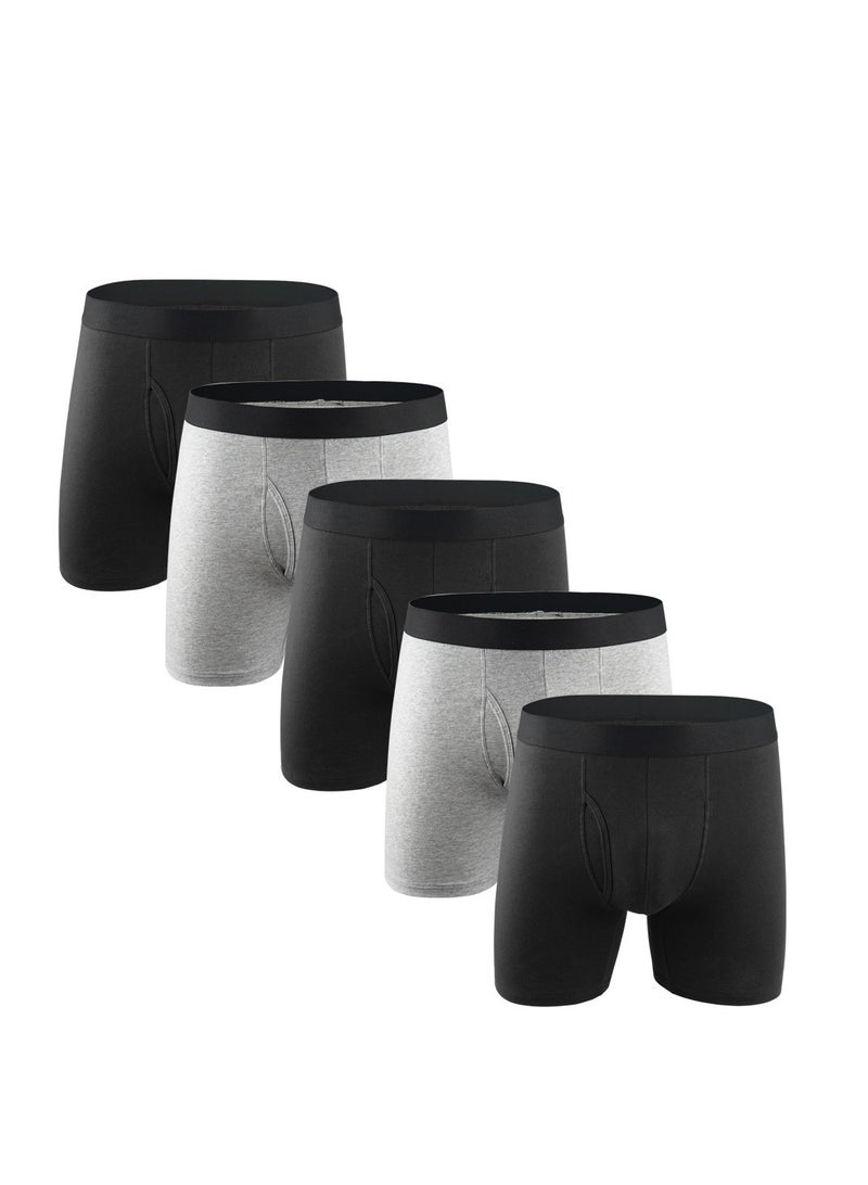 Mens Boxer Shorts Soft Cotton Men Pack Breathable Mens Underwear Boxer Briefs - Image 1