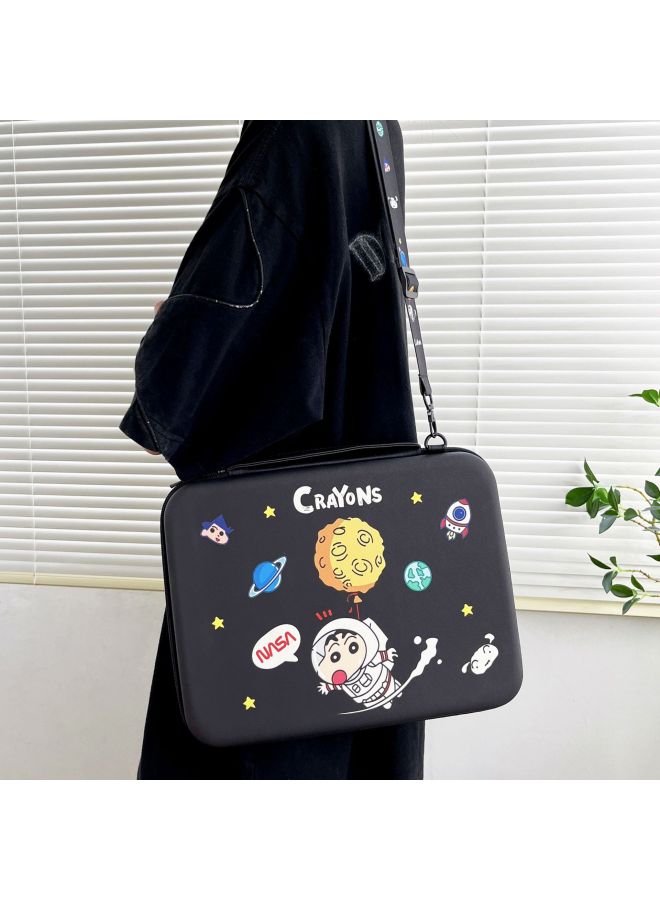 Cartoon IPadPro Protective Case 11 Inch Leather With Keyboard 10.9 Inch IPadAir5 Flat Full Set Storage Bag-Color:Black Lightning-Dimensions:IPAD Storage Bag 11 Inch - Image 5