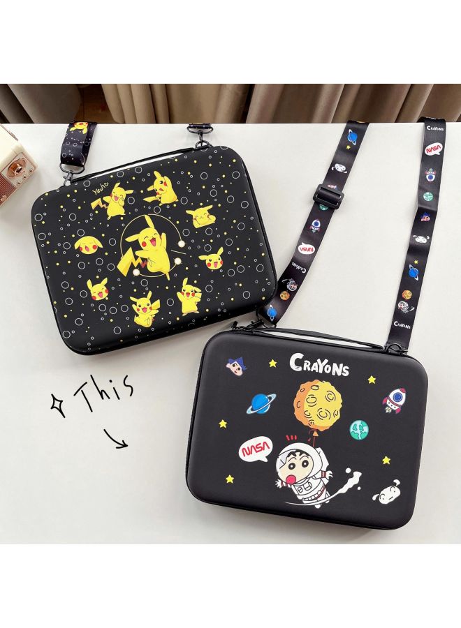 Cartoon IPadPro Protective Case 11 Inch Leather With Keyboard 10.9 Inch IPadAir5 Flat Full Set Storage Bag-Color:Black Lightning-Dimensions:IPAD Storage Bag 11 Inch - Image 2