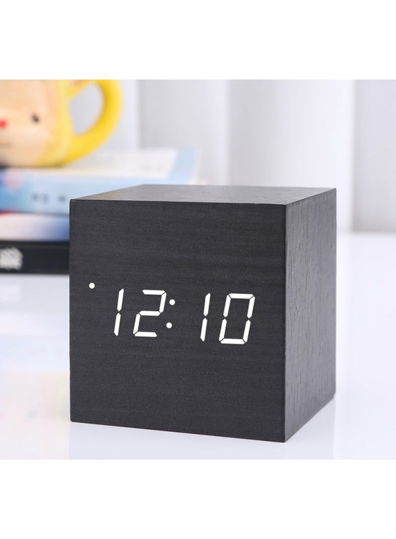Mini Wooden Alarm Clock with LED Display  - Image 1