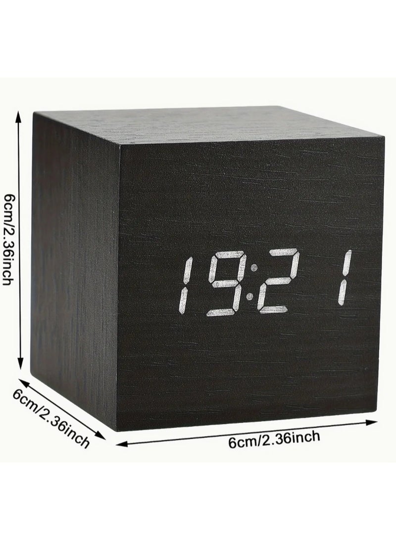 Mini Wooden Alarm Clock with LED Display  - Image 2