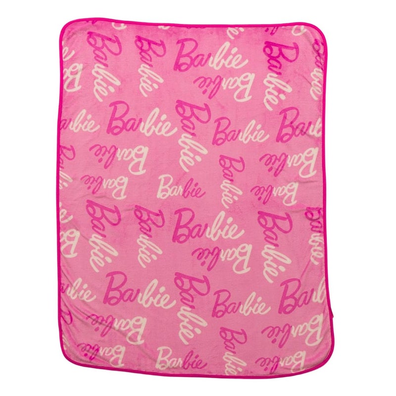 Franco Barbie Kids Bedding Super Soft Cozy Silk Touch Throw 40 in x 50 in Officially Licensed Product