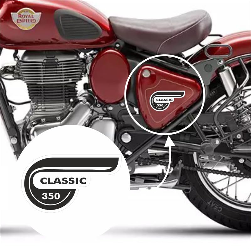 Shipshape Reflective Car Stickers with 3 Layer Lamination | Durable, Weatherproof Decals for Royal Enfield Bikes(Classic 350) - Image 4