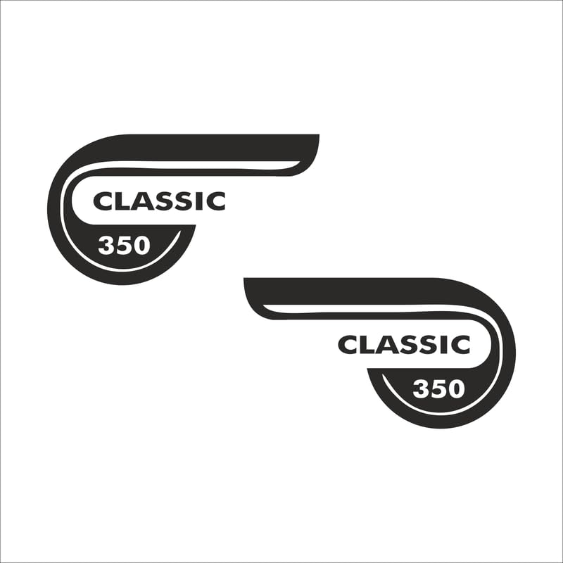 Shipshape Reflective Car Stickers with 3 Layer Lamination | Durable, Weatherproof Decals for Royal Enfield Bikes(Classic 350) - Image 1