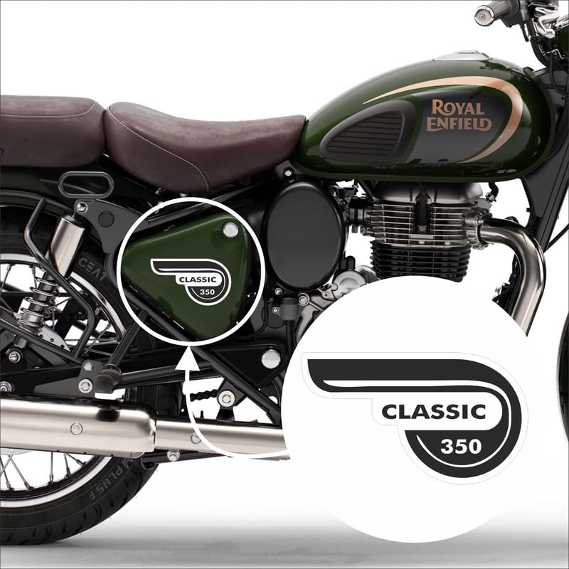 Shipshape Reflective Car Stickers with 3 Layer Lamination | Durable, Weatherproof Decals for Royal Enfield Bikes(Classic 350) - Image 3