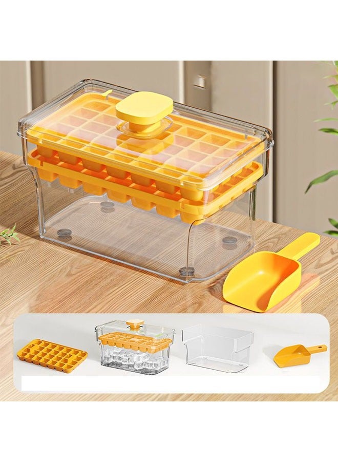 Bukela Ice Cube Tray, 64 Nuggets Silicone Ice Cube Tray with Lid and Bin, Press Easy Ice Release, Ice Maker For Freezer, Juice, Beverage, Whiskey (Green with Bin) - Image 2