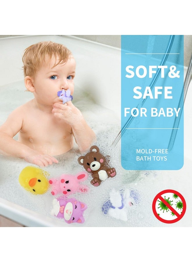 Oriate Bath Boat Toys, Finger Puppets for Kids, 5 PCS Rubber Duck Finger Puppets and 1 Boat, Sensory Learning Toy Set in The Bathtub, Pool, Beach - Image 3