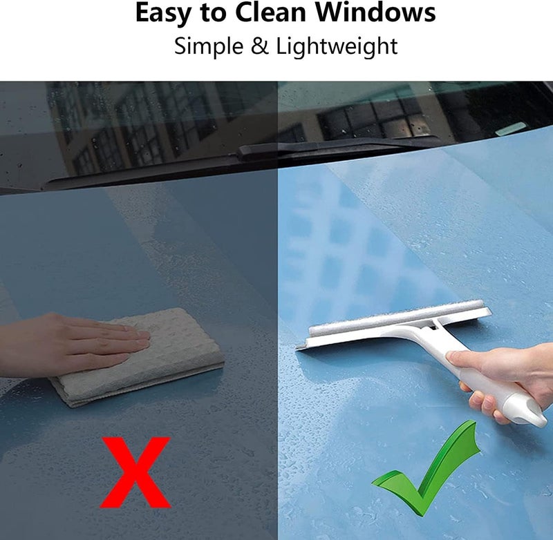 woobles 3 in 1 Window Cleaning Tool for Car Indoor Outdoor High Windows, Window Squeegee with Spray 3 in 1 Window Squeegee Cleaner, All-Purpose Household Window Cleaning Tool Quick Cleaning (Blue+White) Blue+white - Image 4