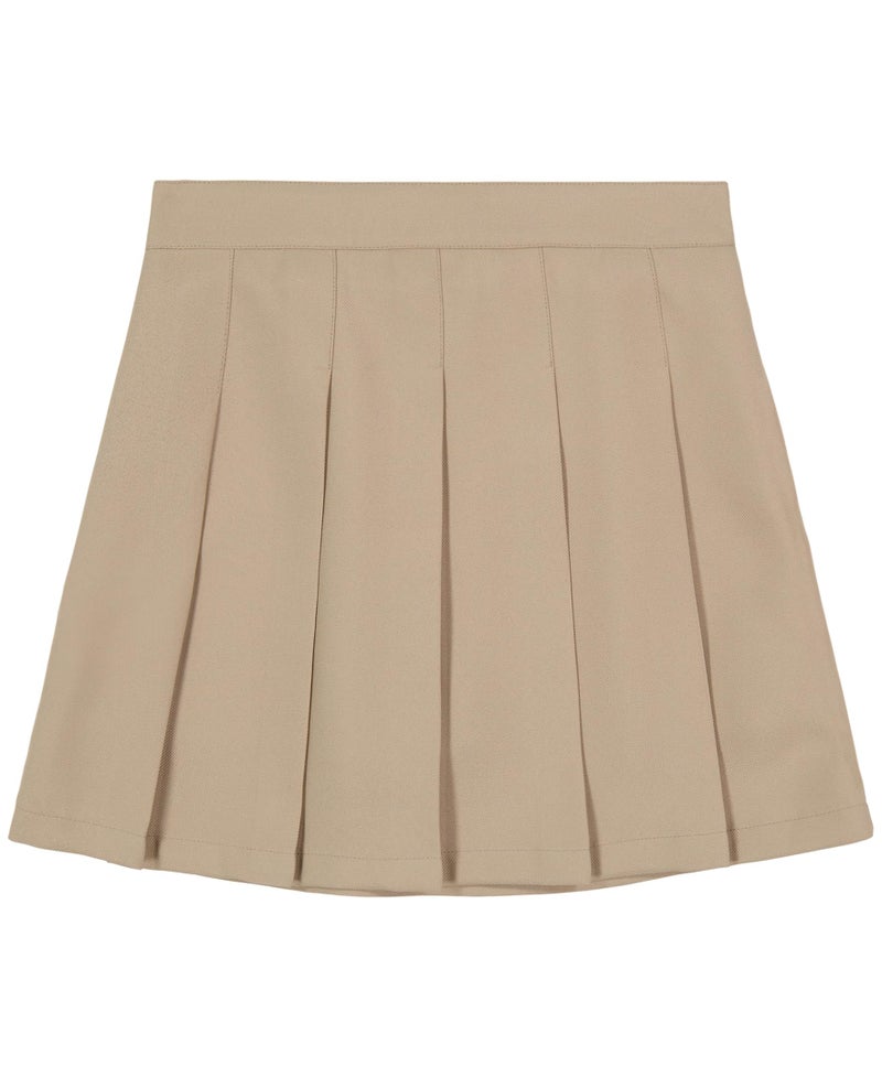 IZOD Girls' School Uniform Pull-on Scooter Skirt with Undershorts, Knit Waistband & Functional Pockets, Wrinkle Resistant, Khaki 976, 10 - Image 3