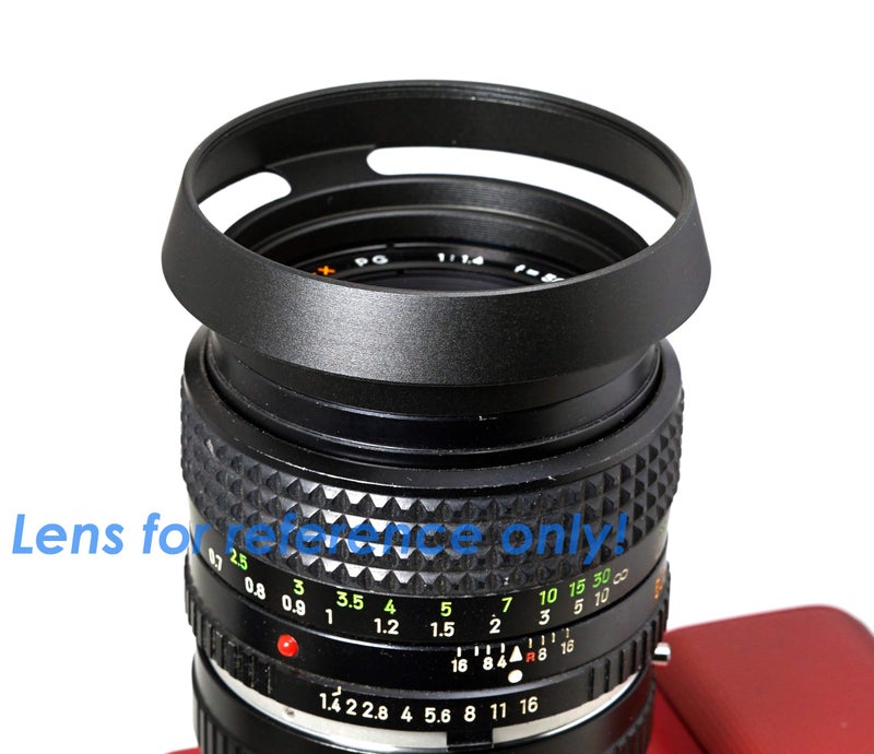 Fotasy Metal Curved Lens Hood - 46mm Vented Hood for Fuji, Leica, Olympus, Panasonic, Sony Lenses - Image 2