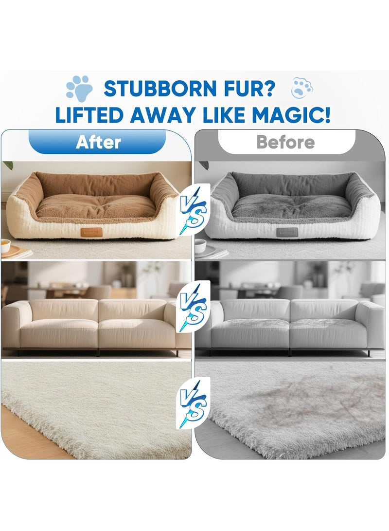 عام قفاز مطور لإزالة شعر الحيوانات الأليفة، قفازات إلكتروستاتيكية قابلة لإعادة الاستخدام وسريعة التنظيف للكلاب والقطط، تزيل الفراء بلطف من الأثاث والغسيل والسجاد ومقاعد السيارة - Image 5