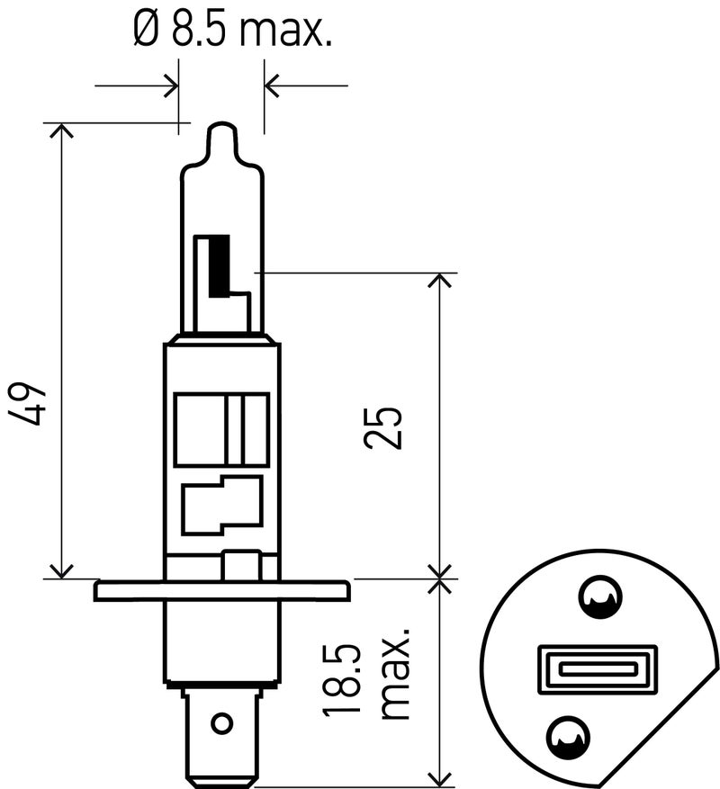 HELLA H1 YL Xtreme Yellow Bulbs, 12V, 55W - Image 5