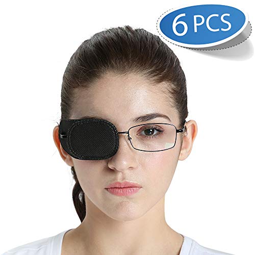 FCAROLYN 6pcs Eye Patch for Glasses (Normal Size, Black) - Image 2
