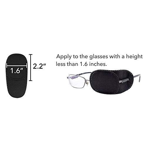 FCAROLYN 6pcs Eye Patch for Glasses (Normal Size, Black) - Image 4