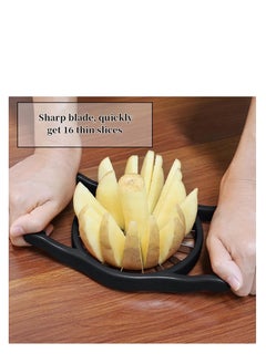 Generic Rana store sharp stainless steel Apple and fruit slicer with easy-to-hold handle with 8 blades, a versatile fruit and vegetable slicer(one piece )from Rana store  - Image 4
