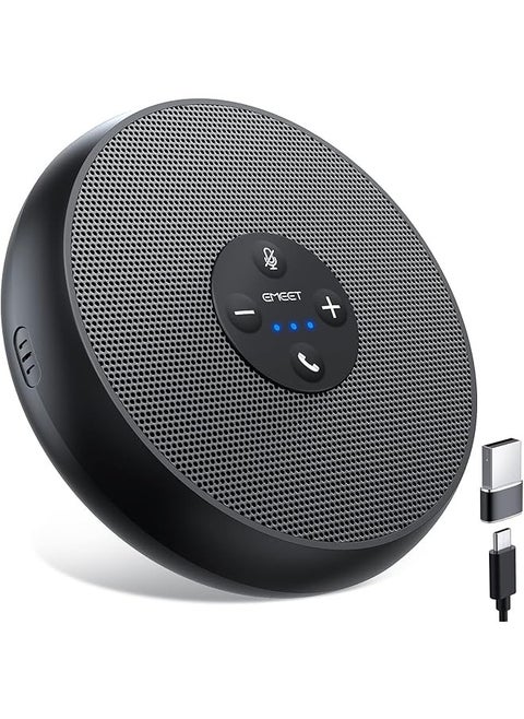 Bluetooth Speakerphone M3 Zoom Certified 4 AI Mics 360° Voice Pickup 18H Talk Time Conference Speaker and Microphone USB Bluetooth Conference Speaker Daisy Chain for 20 People for Zoom Teams