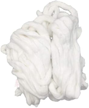 EXCEART Cotton Beauty Coil Cotton Ball Cotton Beauty Coil Diposable Cotton Rolls Makeup Cotton Hairdressing Manicure Supplies for Salon Home Shop Supplies 200gWhite Hair Cotton Wool - Image 1