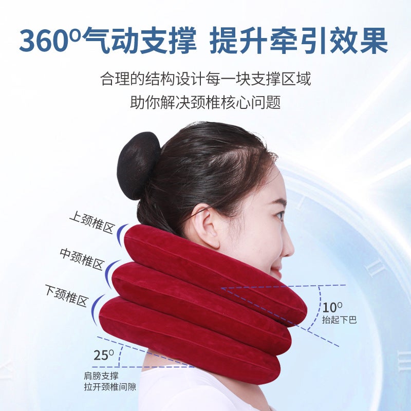 Inflatable Neck Brace, Cervical Spine Traction, Home Neck Brace Stretcher, Cervical Spine Neck Brace for Women and Men, Comfortable Correction of Cervical  Spine - Image 3