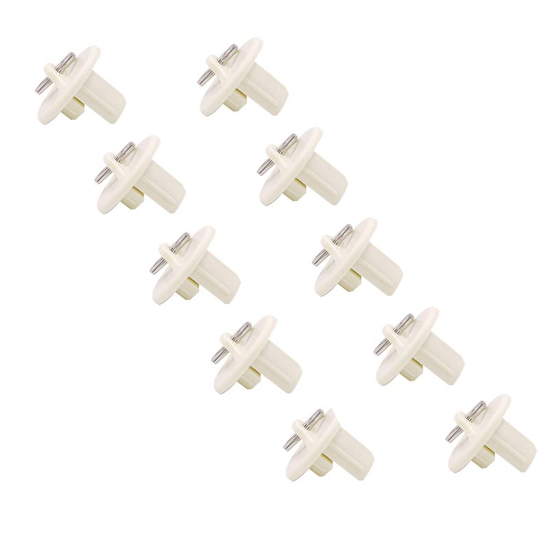 Lihopefe Universal 5-pack pull ring end cap Replacement Shade Parts of Exterior Sun Shades Outdoor/Indoor Roller up Blinds (Beige)  - Image 1