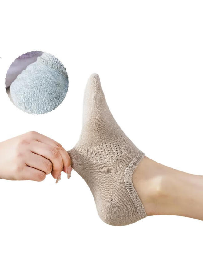 Me Feeling Women'S Boat Socks Cotton Summer Thin Solid Color Low-Cut Socks Silicone Non-Slip Anti-Off Invisible Socks Ankle Socks - Image 1