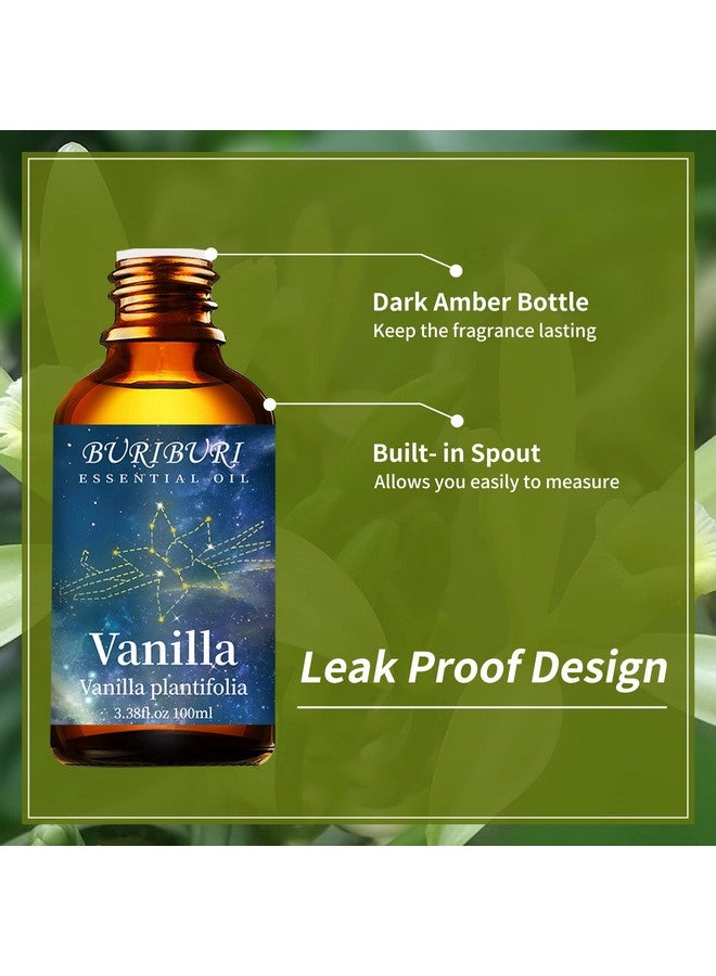 BURIBURI 100Ml Vanilla Essential Oil, 100% Pure Undiluted Aromatherapy Vanilla Oil 3.38Fl.Oz For Soap, Candle Making, Massage, Diffuser, Humidifier - Image 4