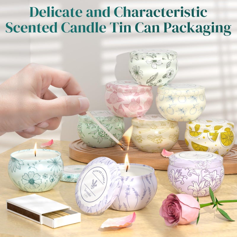WarmEmbrace Scented Candles, Candle Set of 9, Long-Lasting Candles for Women, Candle Present Set for Birthday, Valentine's Day Scented Candles for Her - Image 5