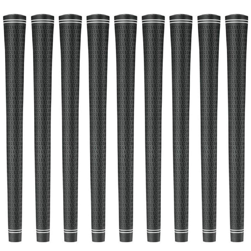 Karma Revolution 360 Golf Grips Men Black Standard Size 9Piece Golf Grip Set No Alignment Grip Easy Installation Replacement Golf Club Grips for Drivers with Shaft Adapter Sleeve Irons Wedges - Image 2