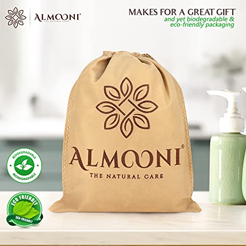 ALMOONI Premium Exfoliating Loofah Glove Pad Body Scrubber. Our Mitt Gloves are Made of Natural Egyptian Shower Loufa Sponge That Gets You Clean, Not Just Spreading Soap (2 Pack) - Image 5