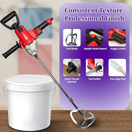 iBELL Heavy-Duty M12 Paint Mixer Rod – 59 cm Steel Spiral Paddle | Compatible with iBELL PM12-50 | Ideal for Paint, Mortar, Cement, Plaster & Adhesives - Image 4