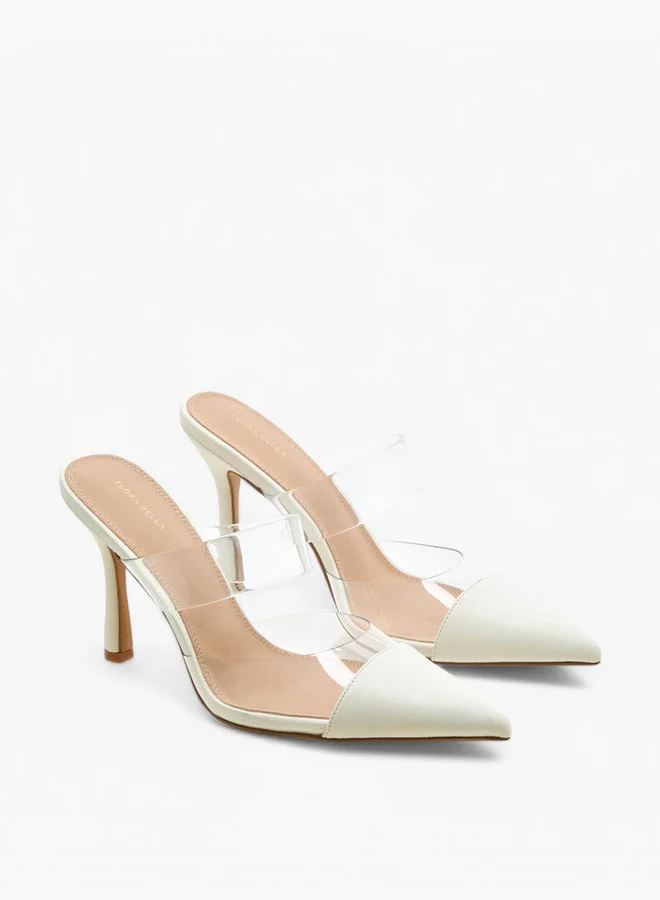 Flora Bella By Shoexpress Pointed Toe Slip-On Mules with Stilettos Heel