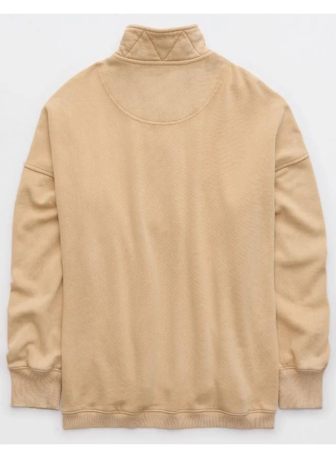 Aerie Aerie Getaway Quarter Snap Sweatshirt