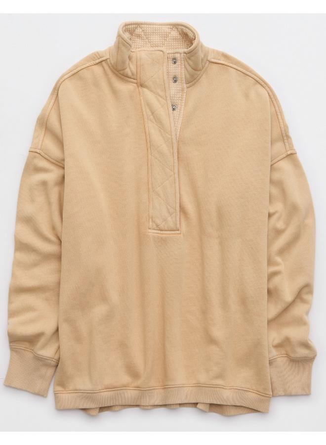 Aerie Aerie Getaway Quarter Snap Sweatshirt  - Image 3