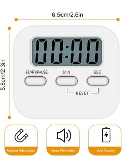 Ramkuwar with device of R Ramkuwar with device of R Magnetic Countdown Cooking Digital Kitchen Timers with Louder Alarm Big Digital Back Stand Hanging Hole for Cooking Kids Teacher Gym Oven Pack of 2  - Image 2
