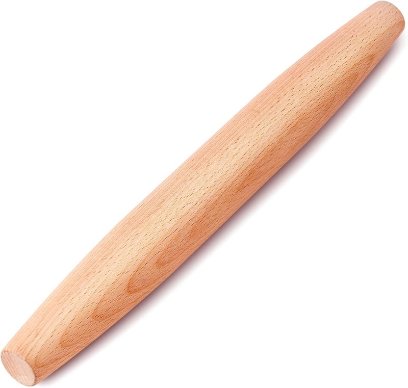 VINMEN French Rolling Pin for Baking - AMPSEVEN Wooden Rolling Pin Dough Roller for Baking Pizza Pasta Dumpling Thin Pasta Piecrust 30CM 11.8inch - Image 1