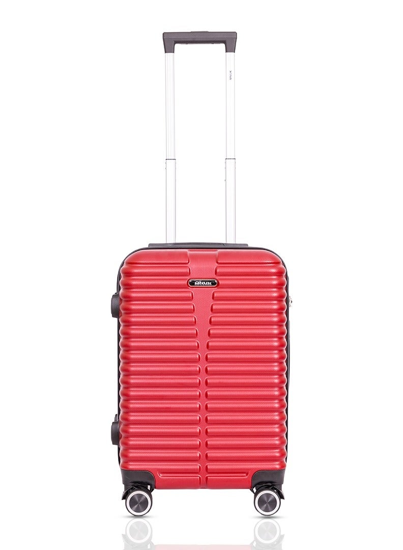 منيك حقيبة سفر دِستني بعجلات دوارة وقفل  - مقاس  بوصة، أحمر - Image 1