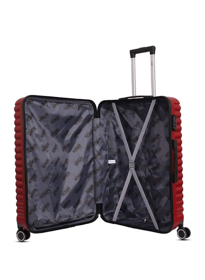 منيك حقيبة سفر دِستني بعجلات دوارة وقفل  - مقاس  بوصة، أحمر - Image 4