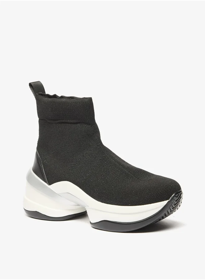 MISSY Women's Textured Slip-On Chunky Ankle Length Boots