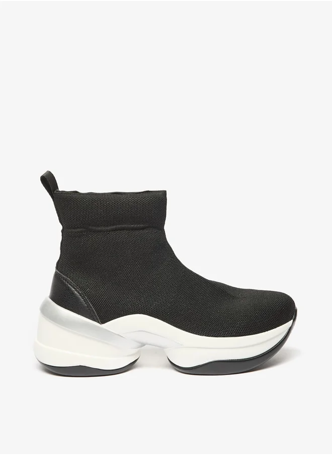 MISSY Women's Textured Slip-On Chunky Ankle Length Boots