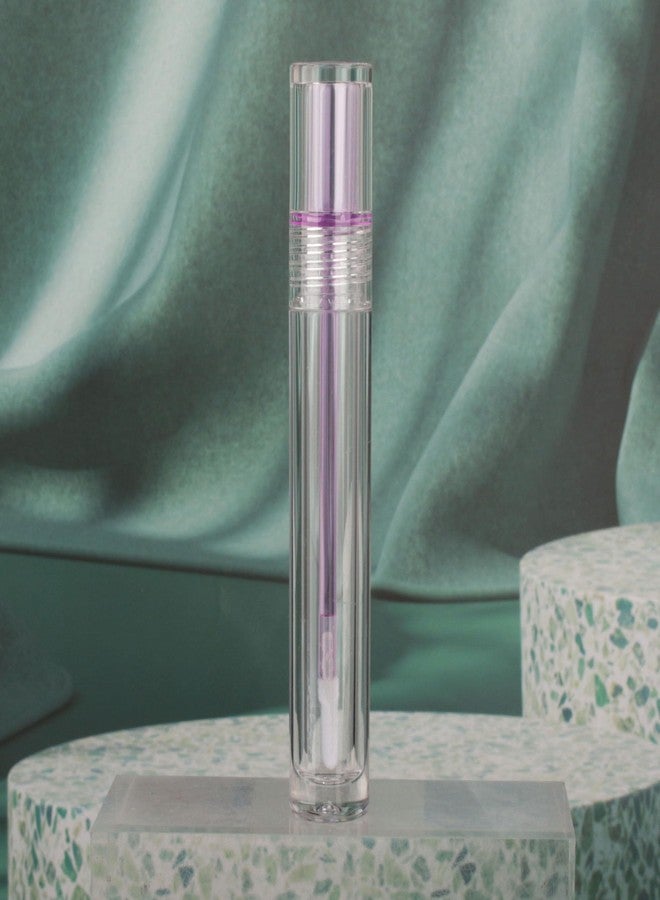 COSIDEA 25pcs Empty Round Clear 4ml 0.13oz lip gloss tubes with soft silicon tip Purple wand transparent Lipgloss tube containers for lip oil packing - Image 4