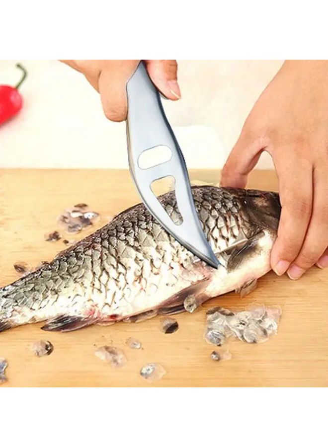 1pc 2 In 1 Stainless Steel Fish Scale Remover And Bottle Opener Heavy Duty Kitchen Tool With Serrated Edges Ergonomic Handle - Image 5