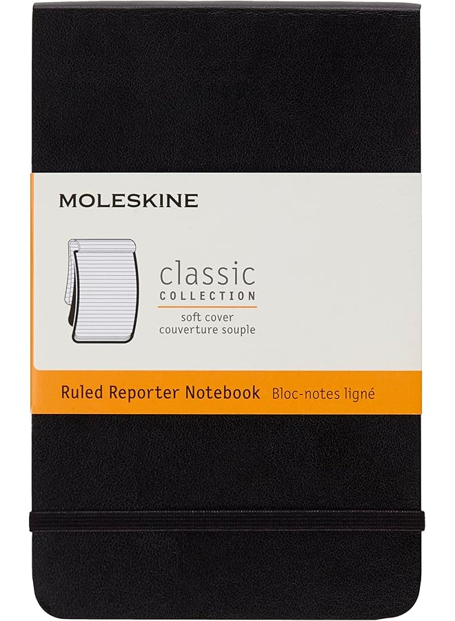 MOLESKINE Classic Ruled Paper Notebook Soft Cover And Elastic Closurejournal Black Pocket 9 X 14 A6 192 Pages - Image 1