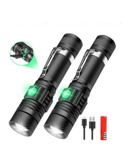 T6 Rechargeable Zoom Mini Flashlight Outdoor Led Flashlight USB Rechargeable Flashlight 518 Explosion Flashlight-Color:518 (l2) Flashlight + Usb Cable