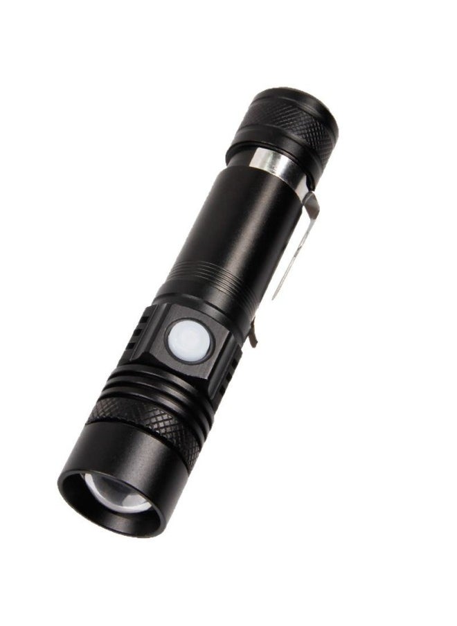 Generic - T6 Rechargeable Zoom Mini Flashlight Outdoor Led Flashlight USB Rechargeable Flashlight 518 Explosion Flashlight-Color:518 (l2) Flashlight + Usb Cable - Image 1