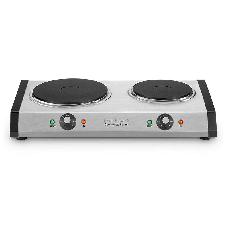 Cuisinart CB-60P1 Countertop Double Burner, Stainless Steel/Black - Image 1