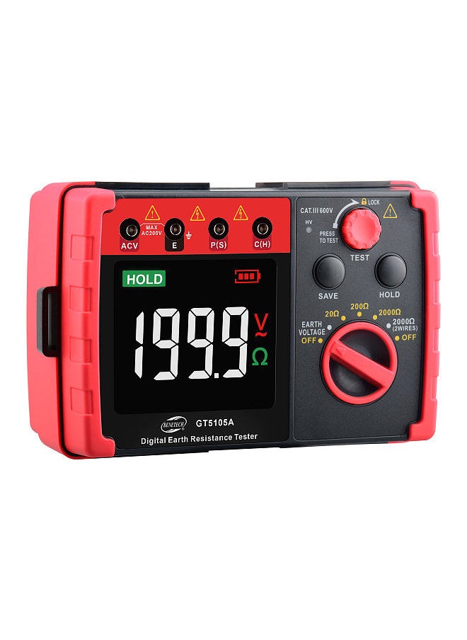Benetech BENETECH GT5105A Digital Earth Resistance Tester 2000Ω Megohm Meter Megohmmeter Voltmeter Ground Tester 
