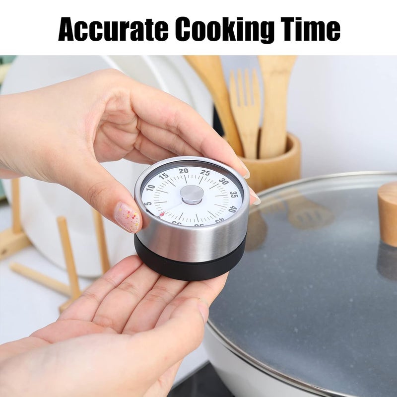 Dec Kitchenpro Kitchen Timer Magnetic Visual Countdown Timer with Loud Alarm Magnetic Back and Stainless Steel Face Kitchen Timer Manual for Study - Image 5